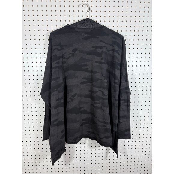Planet By Lauren G oversized camo long sleeve swing Tee size OS M-L - Picture 2 of 5